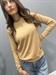 Maglia girocollo basic viscosa camel