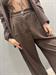 pantalone marrone cacao con strass