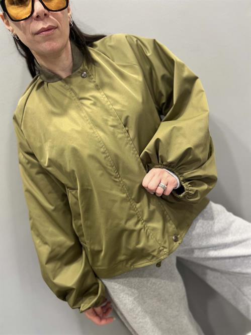 giacca bomber verde military impermeabile
