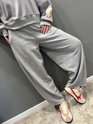 pantaloni in felpa  grigia baloon