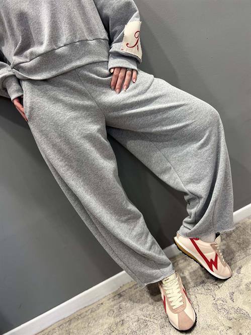 pantaloni in felpa  grigia baloon