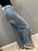 Jeans modello wideleg celeste chiaro