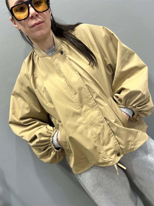 giacca bomber impermeabile beige