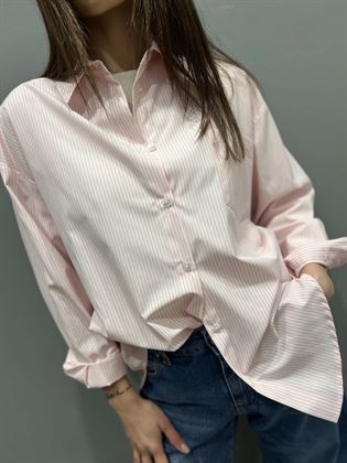 Camicia bastoncino rosa e bianca