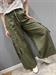 Pantalone cargo verde military palazzo