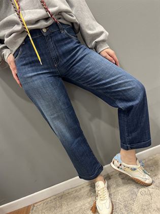 jeans tubolare risvoltina lavaggio medio
