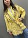 Maglia cardigan giallo pastello fantasia bandana con cinutura