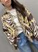 cardigan zebra giallo marrone bianco