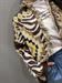 cardigan zebra giallo marrone bianco