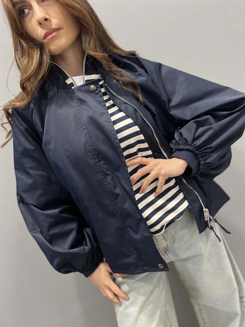 bomber blu cerniera