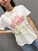  T-Shirt bianca girocollo con stampa margarita spicy