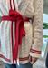 Cardigan panna e rosso
