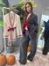 Cardigan panna e rosso