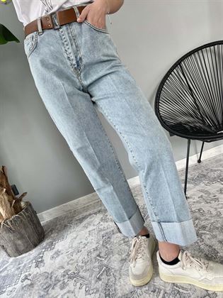 jeans mandy risvolta elasticizzato marmorizzato