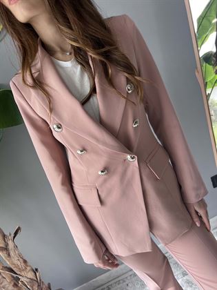 giacca doppiopetto rosa blush