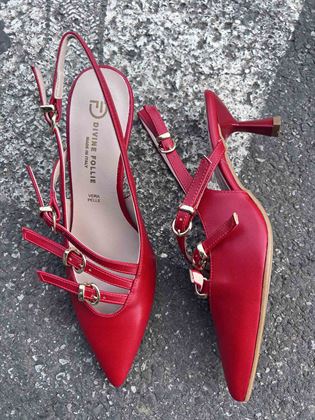 slingback laccetti rossa