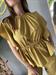 blusa in cotone in popeline verde olio