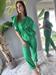  Blusa in cotone verde prato manica volant
