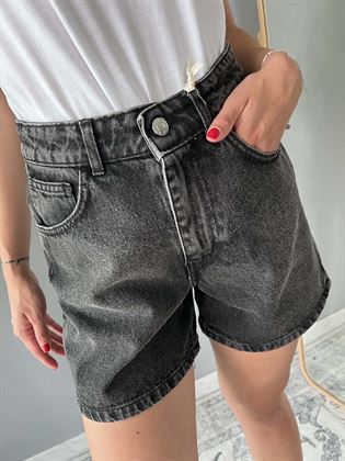 shorts in denim nero delave kontatto